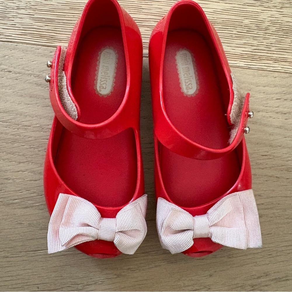 Mini Melissa red shoes size 8